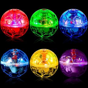 Sratte 6 Pieces Ghost Hunting Cat Ball Activated Cat Toy Ball Motion LED Light Cat Balls Motion Cat Dog Interactive Toys Pet Glowing Mini Running Exercise Ball Toys for Animals Activity(Clear)