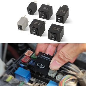 9038 Relay Bypass Switch Relay Tester,Fuel Pump Relay Bypass Master Kit for Domestic/Volkswagen/GM/BMW/Chrysler/Audi Replaces# 9036 9037, 6 PCS