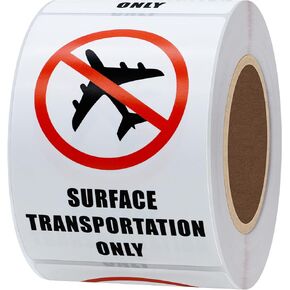 Hybsk 2x3 Inch Surface Transportation ONLY DOT Warning Labels Stickers Total 300 Labels Per Roll