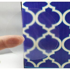 Ultra Clear Retail Wafer Seals for Mailing Packaging 2.5 Inch Round Circle Dots 500 Adhesive Stickers