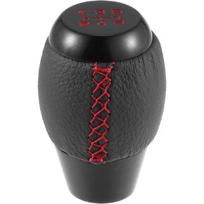 X AUTOHAUX 5 Speed Manual Gear Stick Shift Knob Transmission with Dust Cover Gear Lever Stick Shifter Handle for Honda Civic 1992-1995 Black