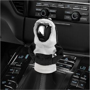 Car Gear Shift Cover, Fashionable Mini Shark Gear Shifter Stick Hoodie, Funny Winter Warm Gear Shift Knob Sweater Protector(Black Shark)