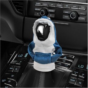 غطاء ناقل حركة تروس السيارة، غطاء رأس صغير أنيق لناقل حركة القرش، واقي سترة بمقبض ناقل الحركة للشتاء الدافئ المضحك (القرش الأسود) in Kuwait