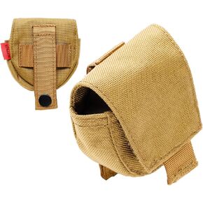 Trademark Supply MOLLE Dip Can Pouch, Rapid-Access Tactical Pouches with Magnetic Flap, Small MOLLE Pouch for Belts and Bags, Tactical Belt Pouch for Outdoor and Law Enforcement, Tan
