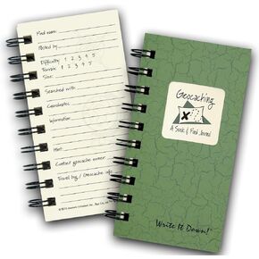 Write it Down series by Journals Unlimited, Guided Journal, Geocaching, A Seek and Find Journal, Mini-Size 3"x5.5", Green Hard Cover, Made in USA