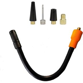 Tire Inflator Extension Hose, with Tire Valve Adapter Ball Pump Needle Balloon Nozzle Inflation Kit for Thread Extension Inflation Tube Compatible Electric Car Bicycle Motorcycle (M6)