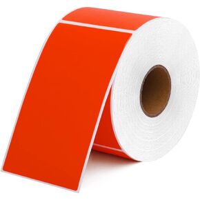 PARLAIM 3 X 5 Inch Adhesive Rectangular Color Coding Stickers, 500 PCS Square Inventory Label Name Tag Per Roll (White)
