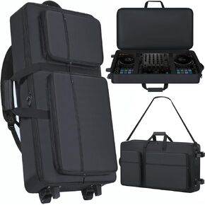 DJ Controller Case with Wheels Compatible with DDJ 1000/ 1000SRT/ FLX10/ RX2/ RX3/ REV7, DJ Case Roller Bag Padded with Multi-pocket, DJ Mixer Case DJ Gig-bag for DJ Controller & Accessories in Kuwait