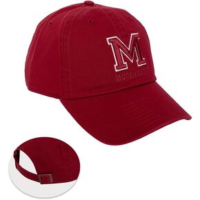 Desert Cactus Morehouse College Baseball Hat Maroon Tigers Brimmed Embroirderd Cap Adjustable Cloth Strap Adult (Style B)