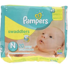 Pampers Swaddlers Diapers, Newborn 20 Count