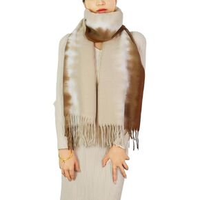 وشاح أنيق للسيدات من Wander Agio شال طويل أوشحة دافئة كبيرة مطبوعة بألوان متدرجة ومتباينة in Kuwait