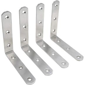 Corner Bracket 3.15" x 3.15" L Brackets Black Right Angle Bracket Corner Brace-4pcs