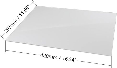 Heyiarbeit 16.54" x 11.69" White Acrylic Sheet Cast Plexiglass Plastic Sheet 0.08" Thick, for Lamps, Construction, Handicrafts, Model Making and Hobby Use in Saudi Arabia