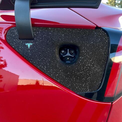 IPG for Tesla Model 3 - Model Y Charge Port 2021-23 Wrap Decals Stickers - Emblem Do it Yourself Stickers Set Personalize Your Model 3-Y (Black Carbon Fiber) in Saudi Arabia