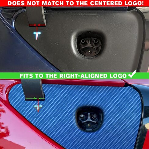 IPG for Tesla Model 3 - Model Y Charge Port 2021-23 Wrap Decals Stickers - Emblem Do it Yourself Stickers Set Personalize Your Model 3-Y (Black Carbon Fiber) in Saudi Arabia