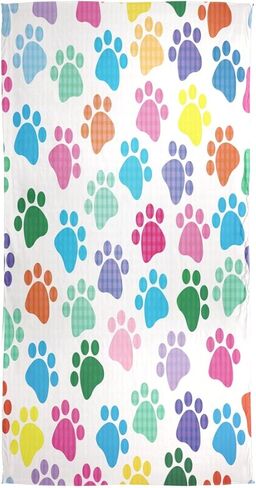 Fashion Colorful Dog Paw Print Chiffon Long Scarf Shawl Wrap in Saudi Arabia
