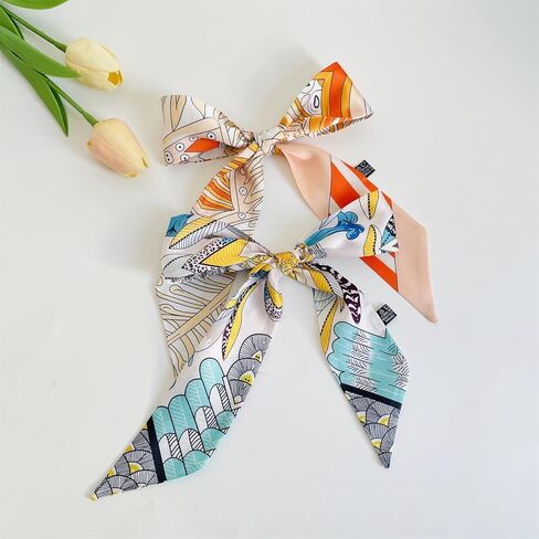 8 Pack Purse Scarf for Bags Silk Head Scarf for Hair Handbag Women Scarfs Band Hair Neck Scarves Fashion Gifts,18-2 in Kuwait