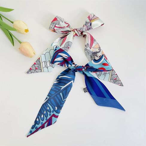 8 Pack Purse Scarf for Bags Silk Head Scarf for Hair Handbag Women Scarfs Band Hair Neck Scarves Fashion Gifts,18-2 in Kuwait