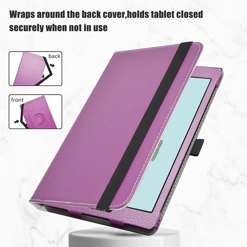 LiuShan متوافق مع حافظة BOOX Tab Mini C الدوارة، غطاء من البولي يوريثان بحامل يدور 360 درجة لجهاز تابلت BOOX Tab Mini C مقاس 7.8 بوصة (لا يناسب الأجهزة اللوحية الأخرى)، أرجواني in Kuwait