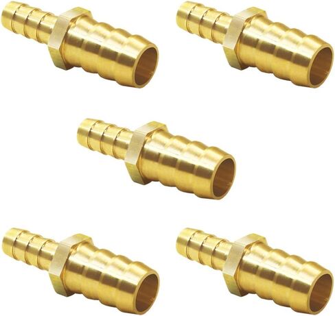 Joywayus 3/8 "إلى 1/2" بارب المناسب المخفض خرطوم بارب الربط عرافة الاتحاد النحاس المناسب المياه/الوقود/الهواء (حزمة من 2) in Kuwait