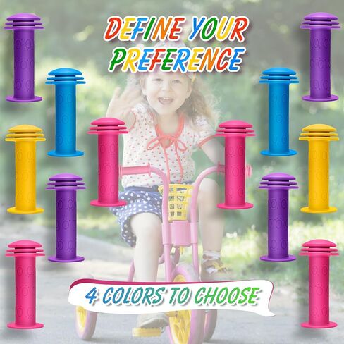 Bike Handle Grips - Non-Slip Rubber Bicycle Handlebar Grips for Kids Girls Boys Bikes, Mountain Bikes, Road Bikes, Beach Cruiser Bikes, Scooters (Purple) in Saudi Arabia