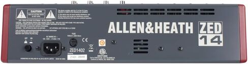 Allen & Heath AH-ZED14 Mid 2-Bus Live Sound Mixer with Stereo Interface Bundle w/ 2-Pack Pig Hog PHM15 Mic Cables, Power Cable, USB Cable & Liquid Audio Polishing Cloth in Saudi Arabia