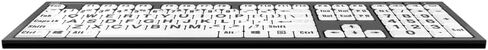 لوحة مفاتيح Logickeyboard مع أبجدية بطريقة برايل مكونة من 6 نقاط وتخطيط طباعة كبير | بما في ذلك مصباح لوحة المفاتيح LogicLight™ | USB سلكي | محور USB مدمج | متوافق مع أجهزة الكمبيوتر التي تعمل بنظام Windows in Kuwait