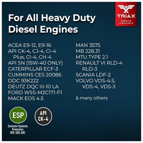 ترياكس فليت الترا ESP 10W-30 API CK-4 مزيج صناعي مرخص، أداء المولي والبورون معزز، زيت محرك ديزل عالي التحمل، متوافق مع فولفو، ماك، كومينز، DD (سطل 5 جالون) in Saudi Arabia