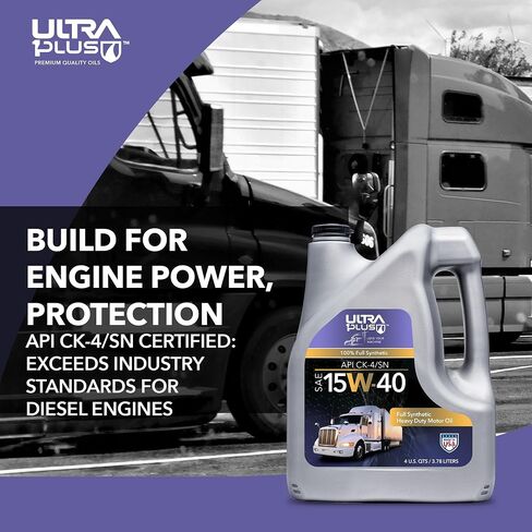 Ultra1Plus™ SAE 15W-40 Full Synthetic Heavy-Duty Motor Oil, API CK-4/SN - Diesel Engine Oil in Saudi Arabia