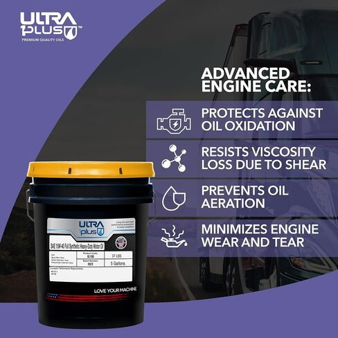 Ultra1Plus™ SAE 15W-40 Full Synthetic Heavy-Duty Motor Oil, API CK-4/SN - Diesel Engine Oil in Saudi Arabia
