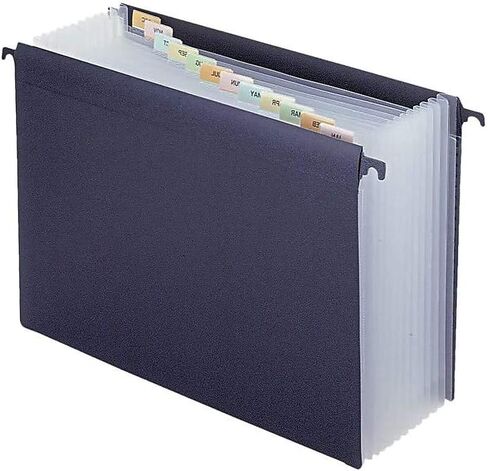 Staples 535534 Poly Expanding Hanging File Folder Jan-Dec Index Letter 12 Pocket Blk in Saudi Arabia