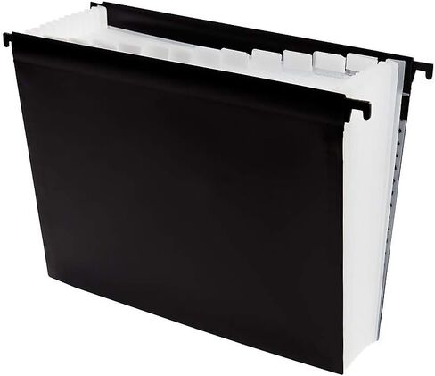 Staples 535534 Poly Expanding Hanging File Folder Jan-Dec Index Letter 12 Pocket Blk in Saudi Arabia