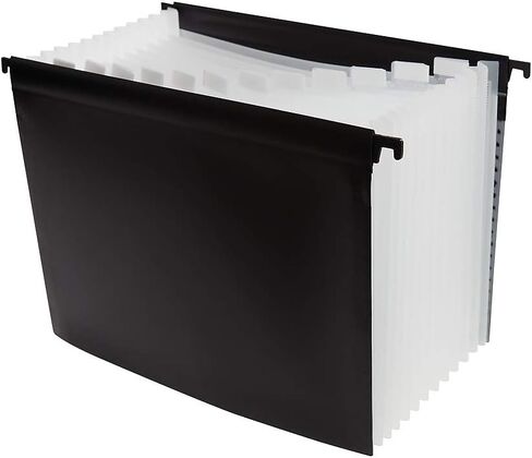 Staples 535534 Poly Expanding Hanging File Folder Jan-Dec Index Letter 12 Pocket Blk in Saudi Arabia