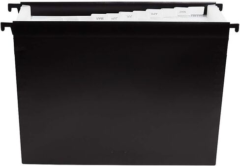 Staples 535534 Poly Expanding Hanging File Folder Jan-Dec Index Letter 12 Pocket Blk in Saudi Arabia