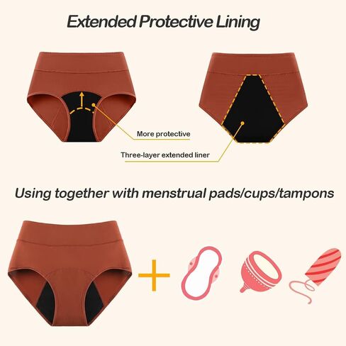 Kvitko Period Underwear for Women 3 Layers Breathable Menstrual Period Panties in Saudi Arabia