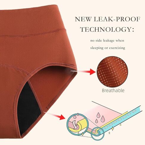 Kvitko Period Underwear for Women 3 Layers Breathable Menstrual Period Panties in Saudi Arabia