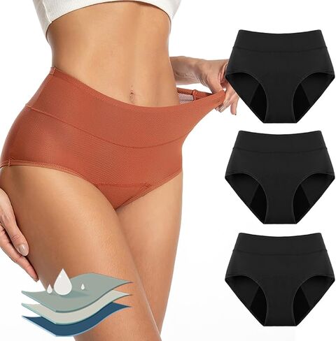 Kvitko Period Underwear for Women 3 Layers Breathable Menstrual Period Panties in Saudi Arabia
