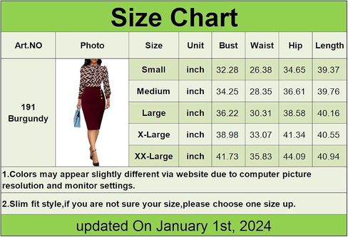 Women's Business Colorblock Bodycon Pencil Dress Elegant Long Sleeve Tie Neck Plaid Sheath Dress Church Office Workwear Dress(191Burgundy,Medium) in Kuwait