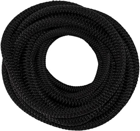 حبل بنجي أسود بمقبض ماسي من SGT KNOTS - سلك مطاطي مطاطي بنسبة 100% وحبل صدمات بنجي ماص للتخييم، وسطح قوارب الكاياك، والحرفية (1/8 بوصة × 100 قدم) in Kuwait