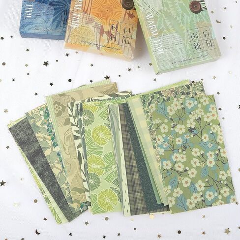 180 Sheets Vintage Flower Scrapbooking Paper 5.1 x 3.2 Inches Decorative Plant Paper Stickers Aesthetic Scrapbook Paper for Journaling DIY Craft Embellishment in Saudi Arabia