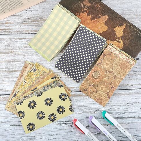 180 Sheets Vintage Flower Scrapbooking Paper 5.1 x 3.2 Inches Decorative Plant Paper Stickers Aesthetic Scrapbook Paper for Journaling DIY Craft Embellishment in Saudi Arabia