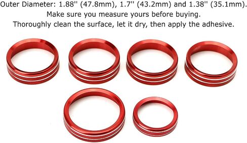 iJDMTOY 6pc Sports Blue Aluminum Air Conditioner Stereo Volume/Tune Trailer/4WD Switch Turner Ring Covers Compatible with 2016-2020 Ford F-150 in Saudi Arabia