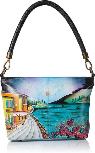 Anna by Anuschka Women’s Hand Painted Genuine Leather Shoulder Hobo in Saudi Arabia