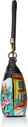 Anna by Anuschka Women’s Hand Painted Genuine Leather Shoulder Hobo in Saudi Arabia