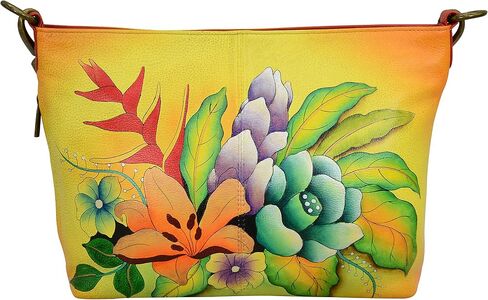 Anna by Anuschka Women’s Hand Painted Genuine Leather Shoulder Hobo in Saudi Arabia
