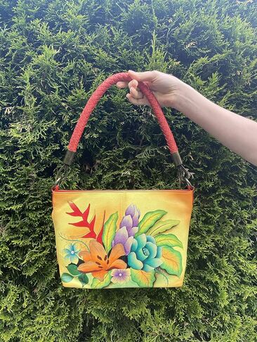 Anna by Anuschka Women’s Hand Painted Genuine Leather Shoulder Hobo in Saudi Arabia