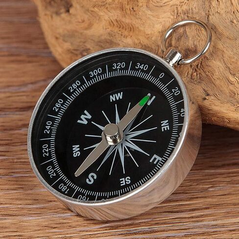 3 Pack Compass Hiking Survival Aluminum Alloy G44 Lightweight Keychain Portable Mini Outdoor Camping Wild Navigation Instrument Pocket Pointing Guide Tool Emergency Travel Kids in Saudi Arabia