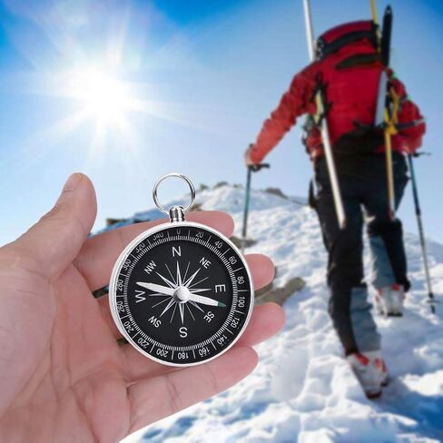 3 Pack Compass Hiking Survival Aluminum Alloy G44 Lightweight Keychain Portable Mini Outdoor Camping Wild Navigation Instrument Pocket Pointing Guide Tool Emergency Travel Kids in Saudi Arabia