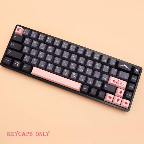 MOLGRIA Keycaps 136 Set Night Sakura for Full Sized Keyboard, Custom PBT Cherry Profile Key Caps Japanese Style with Keycap Puller for Cherry MX 104/87/68/61 60 Percent ANSI/ISO Layout Keyboard in Saudi Arabia