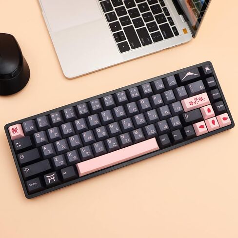 MOLGRIA Keycaps 136 Set Night Sakura for Full Sized Keyboard, Custom PBT Cherry Profile Key Caps Japanese Style with Keycap Puller for Cherry MX 104/87/68/61 60 Percent ANSI/ISO Layout Keyboard in Saudi Arabia